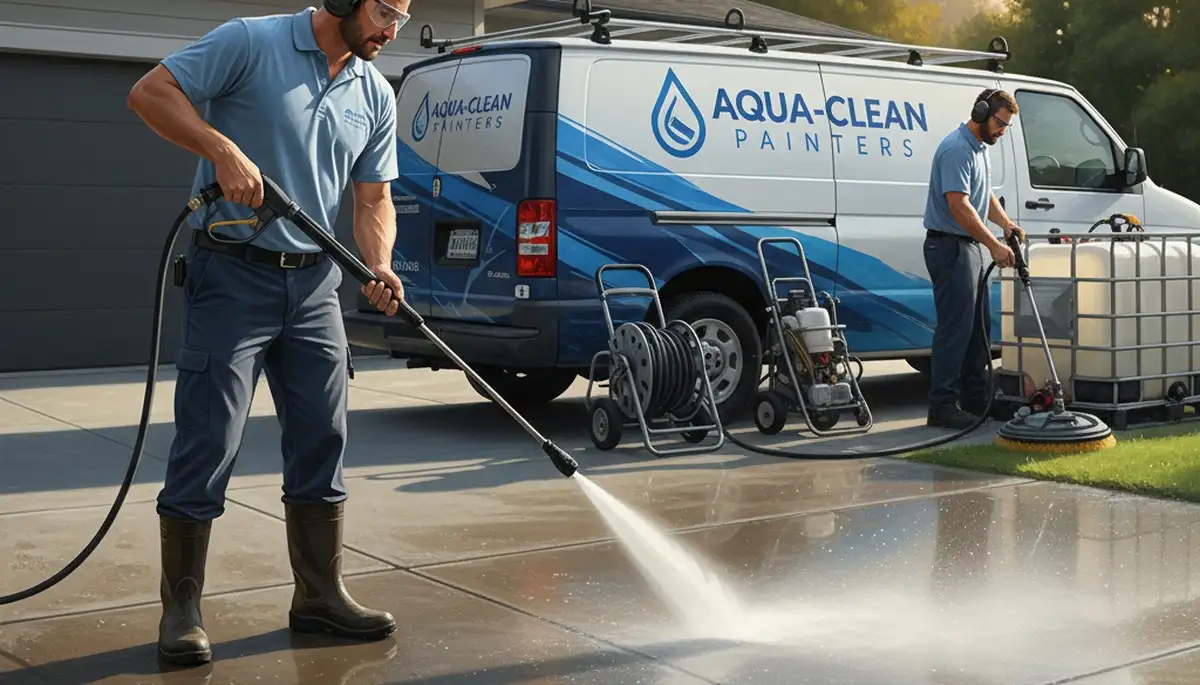 Concrete pressure cleaning for driveways and patios in Stockton, CA by Stockton Paint Pros