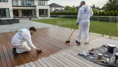 Deck painting service in Stockton, CA by Stockton Paint Pros for durable curb appeal and weather protection