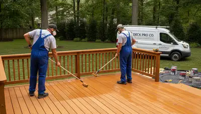 Deck staining service in Stockton, CA protecting and enhancing a wood deck