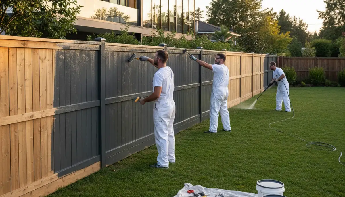 Stockton, CA fence painting by Stockton Paint Pros for durable Central Valley protection
