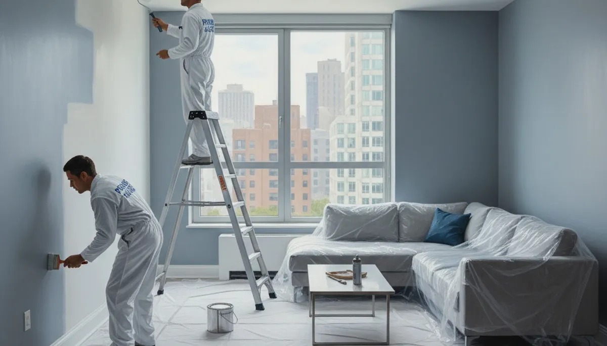 Interior house painters in Stockton, CA prepping walls for a smooth, professional finish