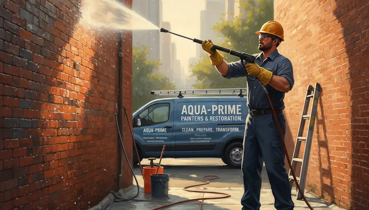 Stockton, CA pressure washing service cleaning exterior surfaces for a painting contractor
