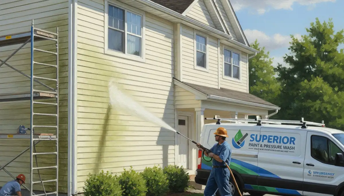 Vinyl siding pressure cleaning service in Stockton, CA for curb appeal and dust removal